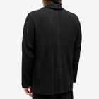 Homme Plissé Issey Miyake Men's Pleated Single Breasted Jacket in Black