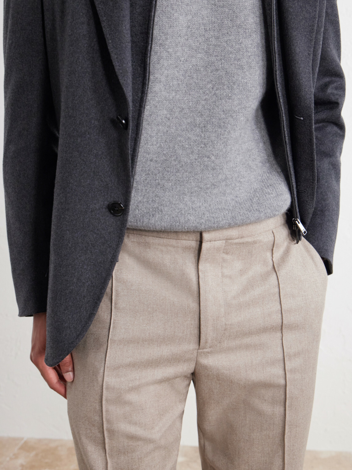 Zegna - Straight-Leg Wool, Cashmere and Silk-Blend Trousers - Brown