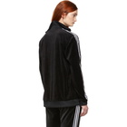 adidas Originals Black Velour Cozy Track Jacket