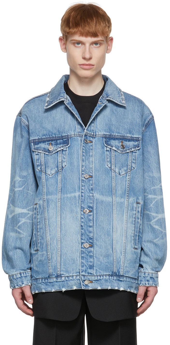 We11done Blue Trucker Denim Jacket We11done