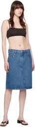 Paloma Wool Blue Crowd Denim Midi Skirt