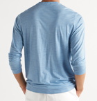 Peter Millar - Mélange Merino Wool-Blend T-Shirt - Blue
