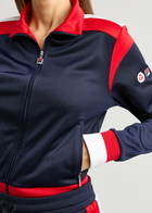 Bettter X Fila Panelled Jersey Tracksuit Dress Navy