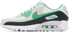 Nike White & Green Air Max 90 Sneakers