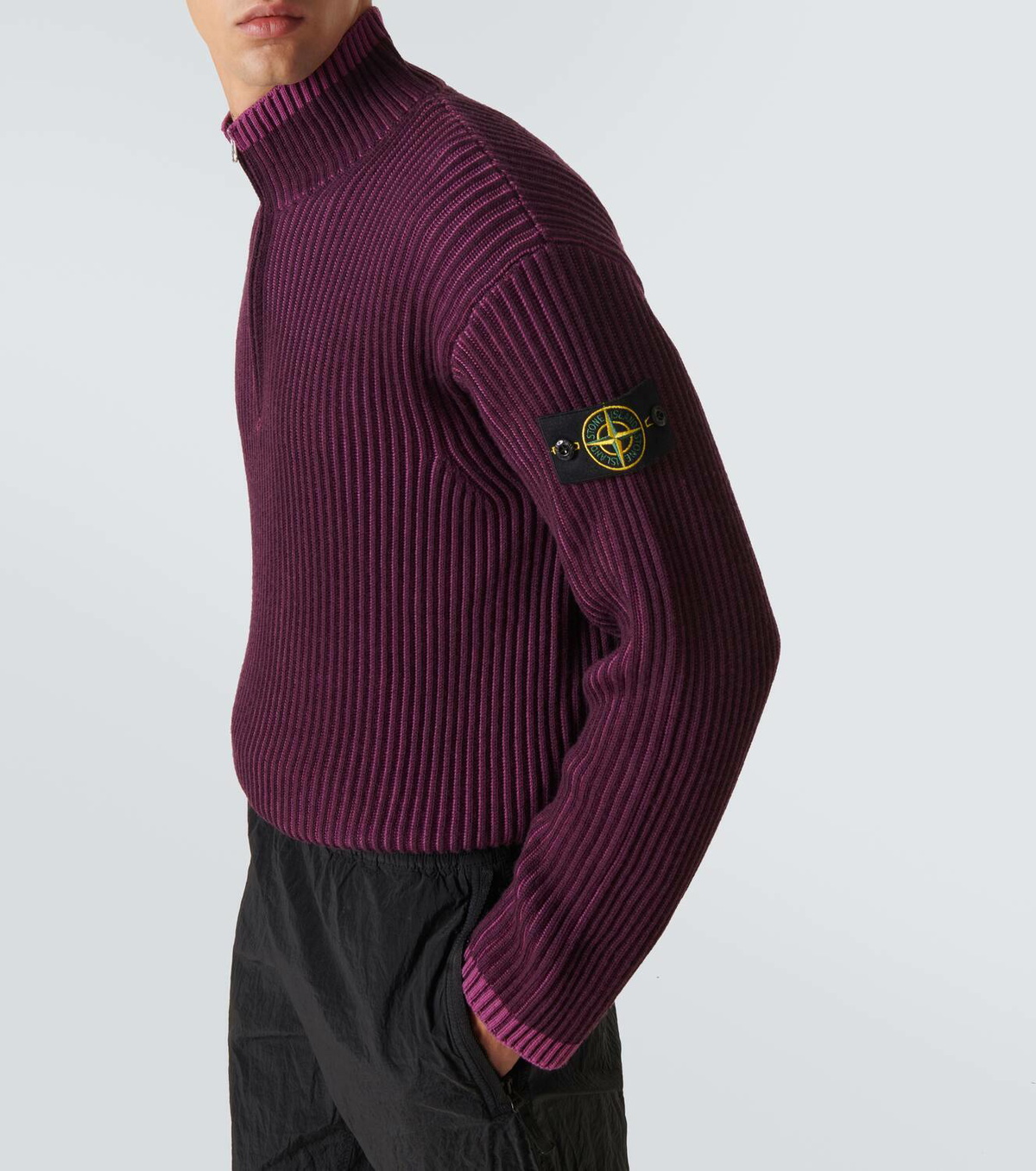 Stone Island Compass half-zip wool sweater Stone Island