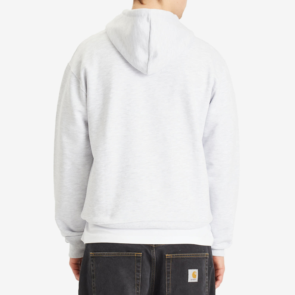 POSTAL Men's Safety Pin Hoodie in Marl Grey