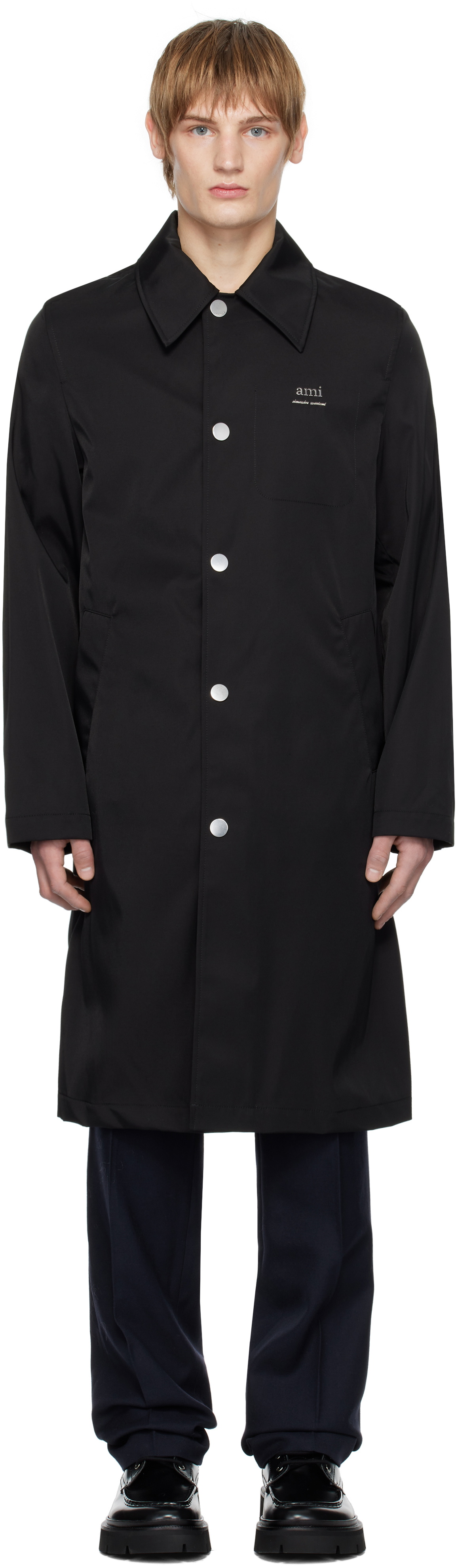 AMI Paris Black 'AMI Alexandre Mattiussi' Rain Coat AMI