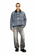 Diesel Jacket in graphic bouclé denim - Denim Jackets Mens in Multicolor