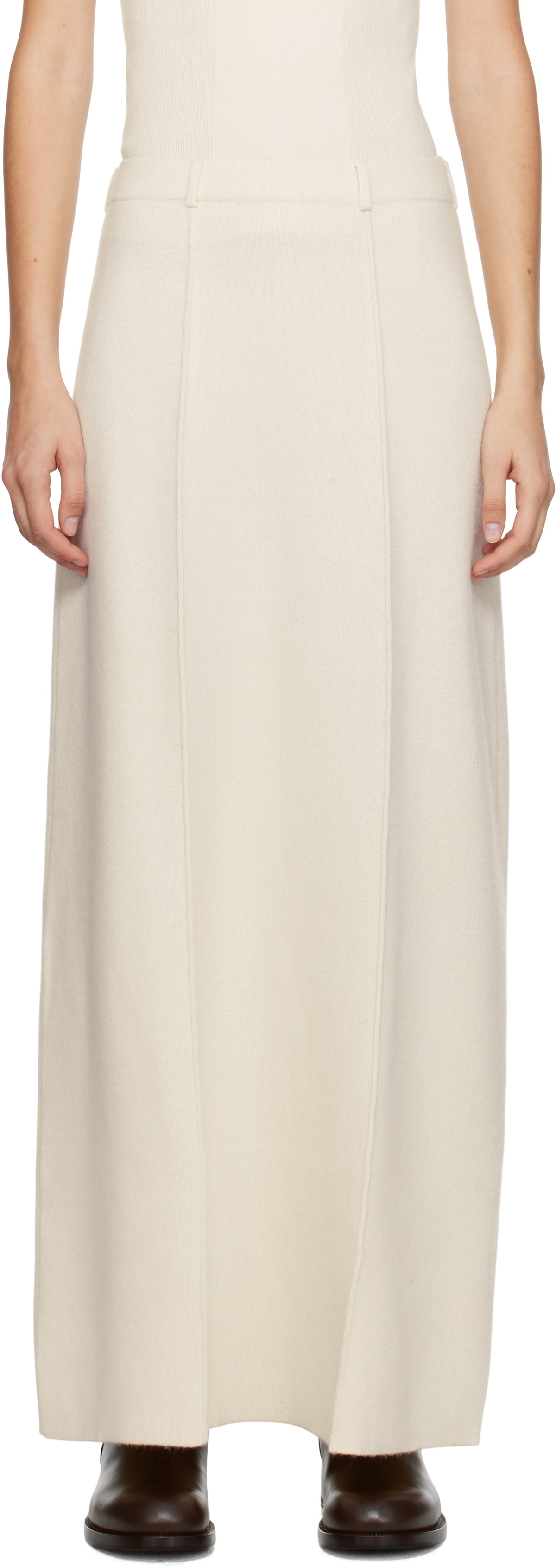 LISA YANG Off-White Ameline Maxi Skirt