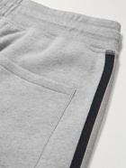 Kingsman - Tapered Striped Cotton and Cashmere-Blend Jersey Sweatpants - Gray