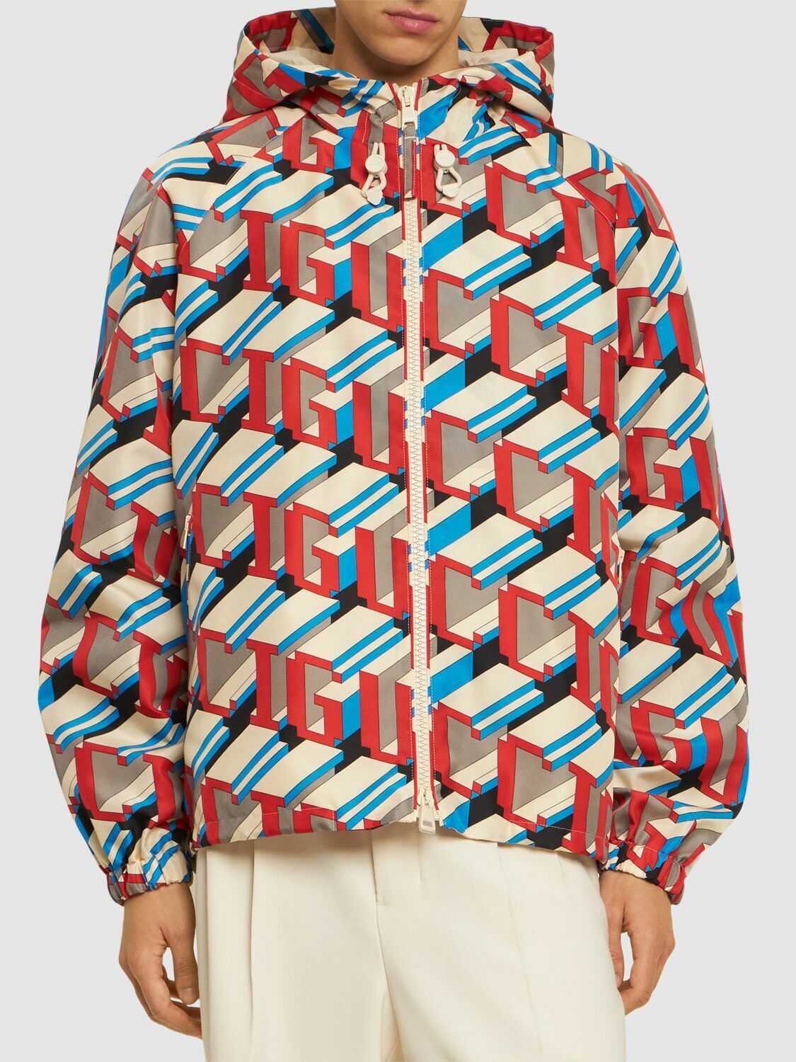 GUCCI - Pixel Deep On Logo Nylon Jacket