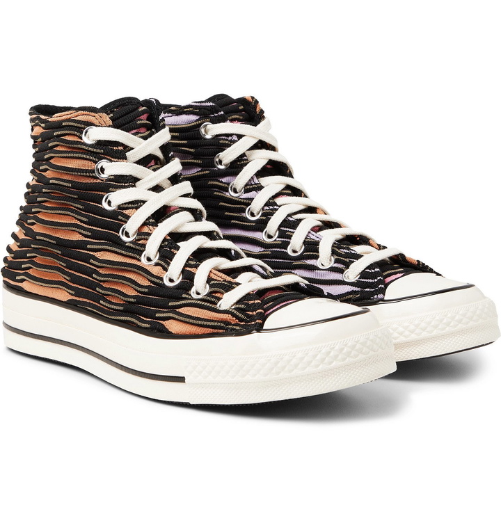 Photo: Converse - Chuck 70 Jacquard-Knit High-Top Sneakers - Purple