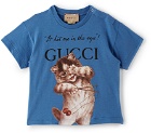 Gucci Baby Blue Cat Print T-Shirt