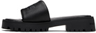 Marc Jacobs Black 'The Lug Sole Slide' Sandals