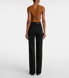 Saint Laurent Silk-blend muslin bodysuit
