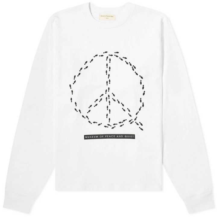 Photo: Museum of Peace and Quiet Men's Peaceful Path Long Sleeve T-Shirt in White
