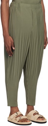 HOMME PLISSÉ ISSEY MIYAKE Green Color Pleats Trousers