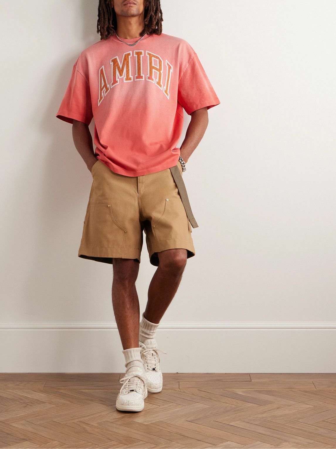 AMIRI - Logo-Appliquéd Cotton-Jersey T-Shirt - Red