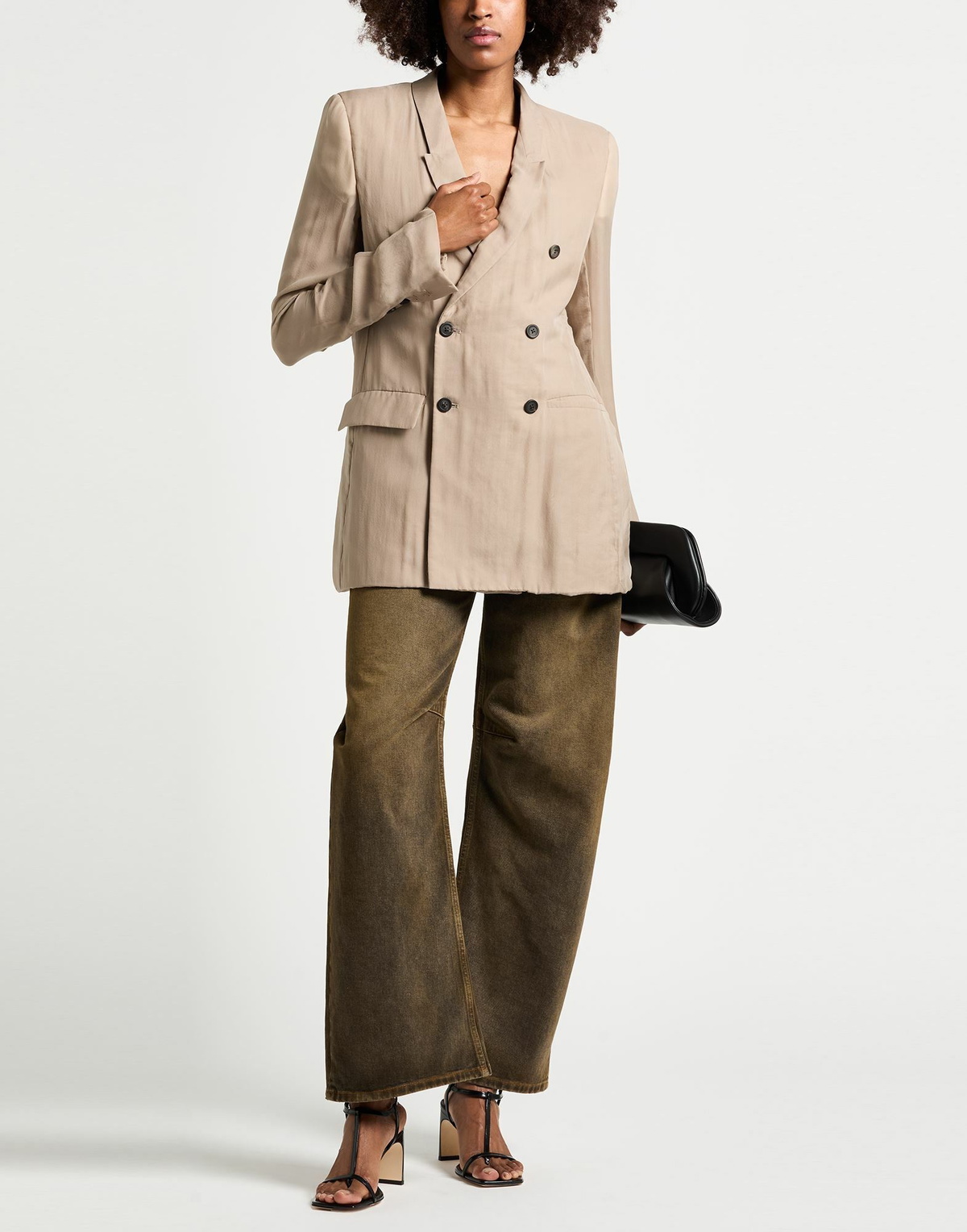 Rick Owens Womens Blazer Light brown