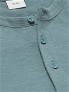 Onia - Slub Cotton-Jersey Henley T-Shirt - Blue