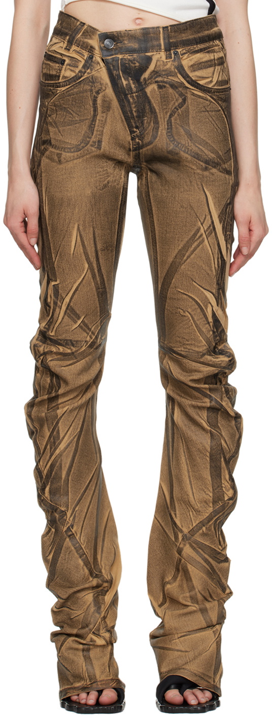 OTTOLINGER / Drape Triple Denim Pants/S/コットン/IDG Ottolinger Brown Drape Jeans Ottolinger