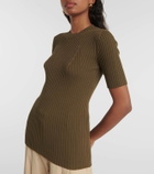 Tod's Short-sleeve ribbed-knit cotton top