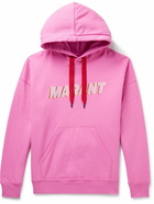 Isabel Marant - Flash Logo-Print Cotton-Blend Jersey Hoodie - Pink