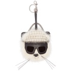 Stella McCartney Ivory Sunglasses Cat Keychain