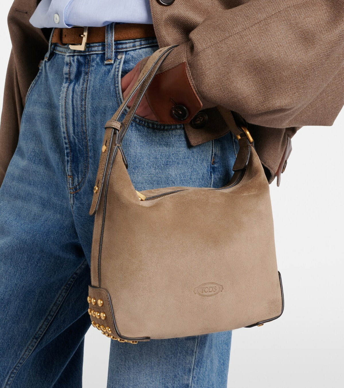 Tod's Sacca Mini suede shoulder bag