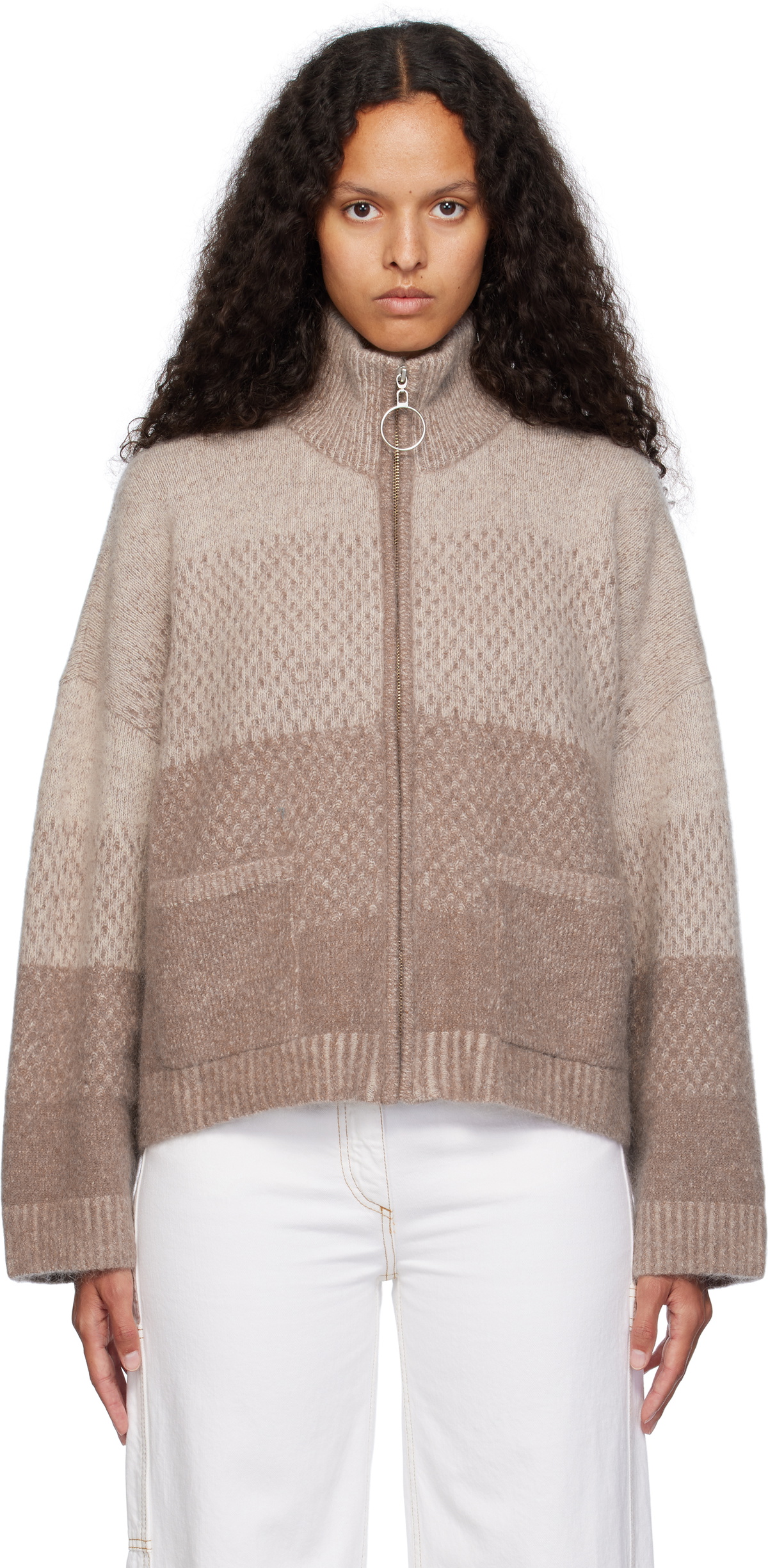 Holzweiler Taupe Tine Cardigan Holzweiler Holzweiler Taupe Tine Cardigan Holzweiler