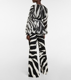 Dolce&Gabbana - Zebra-print belted blouse