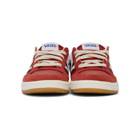 Vans Red and White Serio Collection Lowland Cc Sneakers