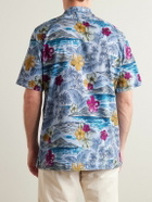 Massimo Alba - Venice Camp-Collar Printed Cotton Shirt - Blue