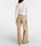 Acne Studios 2022F high-rise wide-leg jeans