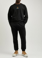 Vivienne Westwood Orb-embroidered Cotton Sweatpants Black