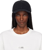 MM6 Maison Margiela Black Embroidered Logo Cap