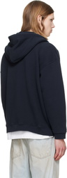 Dsquared2 Navy Dsquared2 Logo Boyfriend Fit Zipped Hoodie