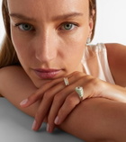 Kamyen 18kt rose gold and enamel ring with diamonds