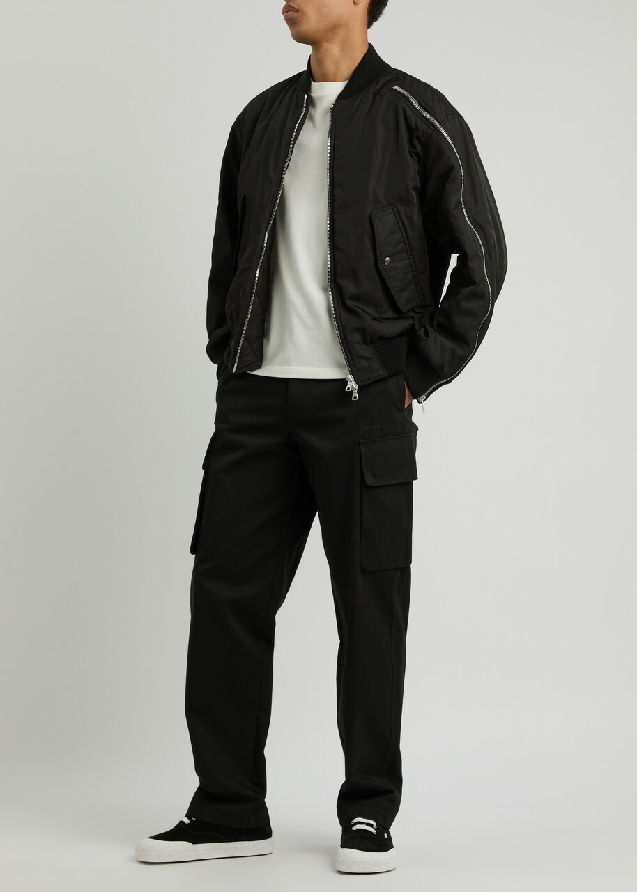 Dries Van Noten Vilmory Shell Bomber Jacket Black Dries Van