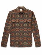 Faherty - Doug Good Feather Legend Stretch-Flannel Jacquard Shirt - Brown
