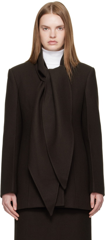 Photo: R2W Brown Mullin Wool Scarf Jacket