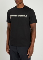 Moncler Grenoble Logo-appliquéd Stretch-cotton T-shirt Black