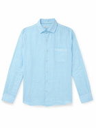 Peter Millar - Coastal Garment-Dyed Linen Shirt - Blue