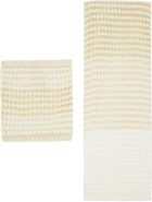 Isa Boulder SSENSE Exclusive Off-White Popcorn Scarf & Neck Warmer Set