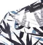 Theory - Printed Slub Linen-Jersey T-Shirt - White