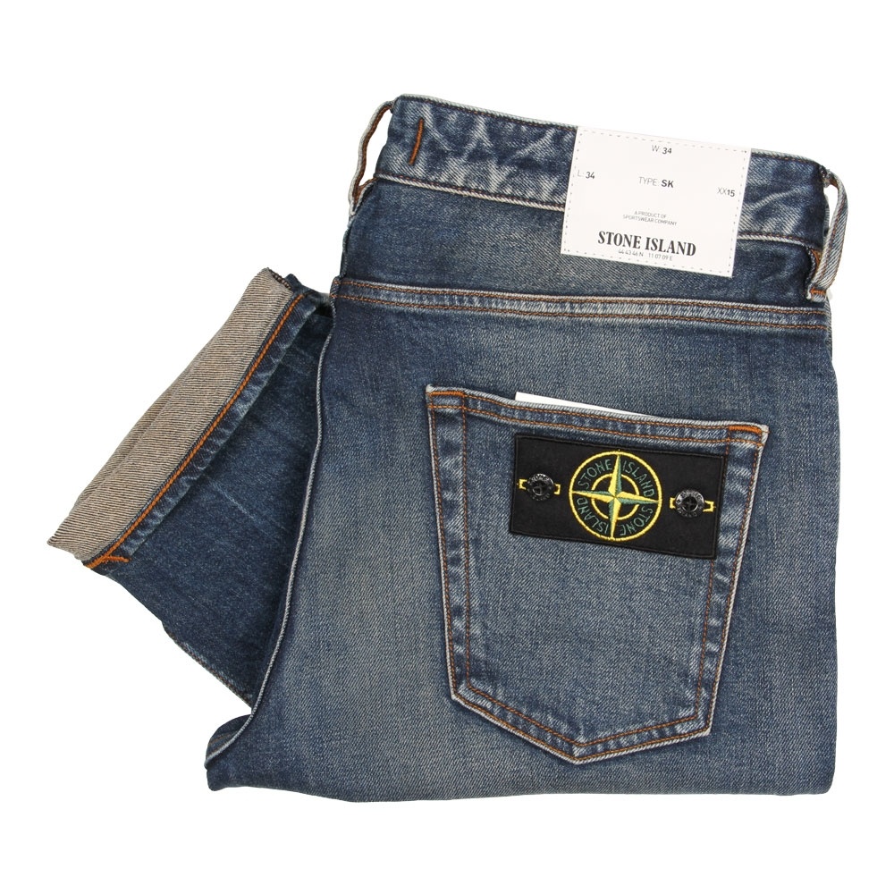 Skinny Fit Jeans - Used Wash Stone Island