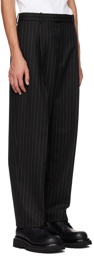 Bottega Veneta Black Pinstripe Trousers