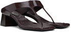 Bottega Veneta Burgundy Marella Thong Heeled Sandals