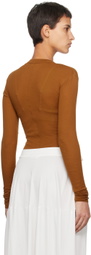 BITE Brown Crewneck Long Sleeve T-Shirt