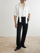 TOM FORD - Frayed silk-satin scarf